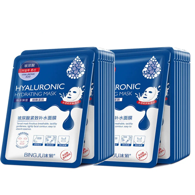 20pcs Hyaluronic Acid Collagen Face Mask